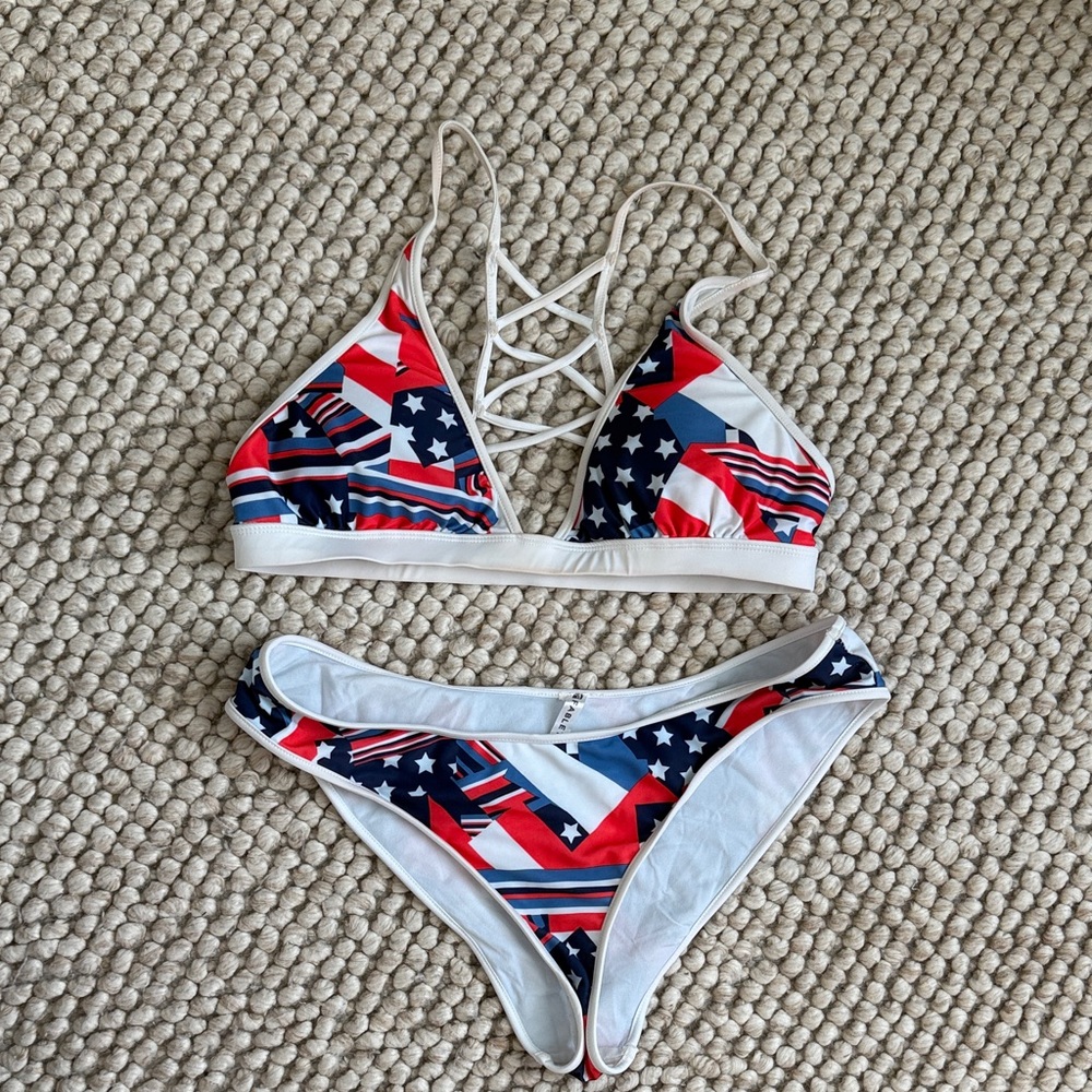 Fabletics Red and Blue Star Bikini